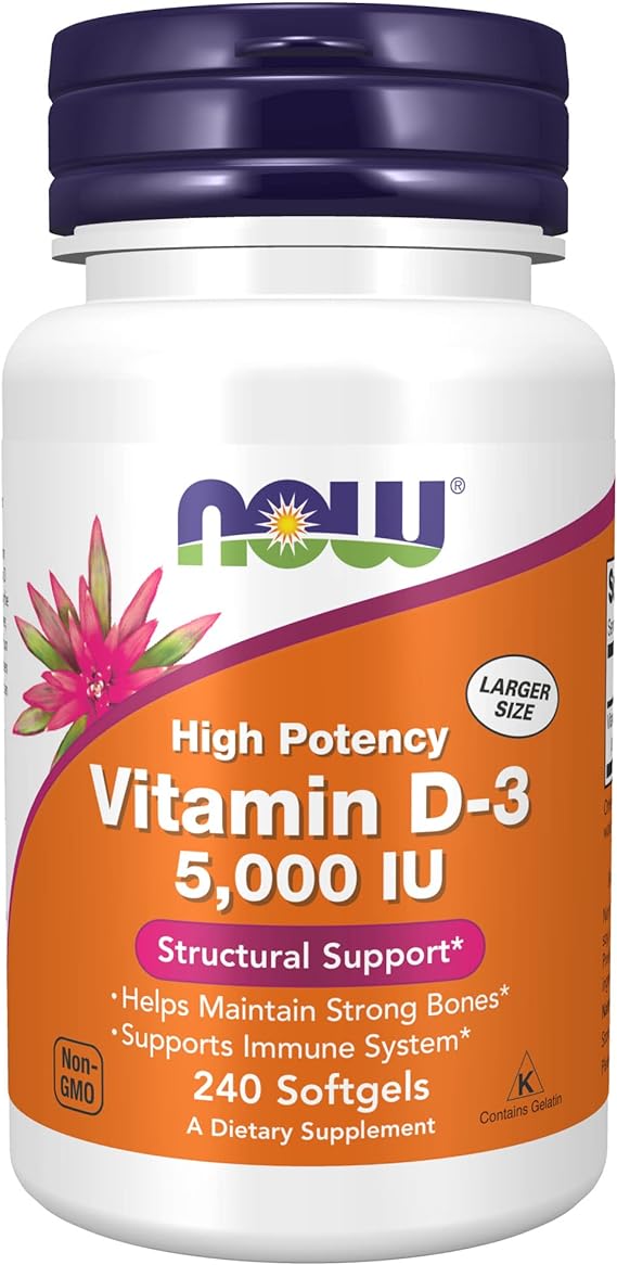 NOW Supplements, Vitamin D-3 5,000 IU, High Potency, St