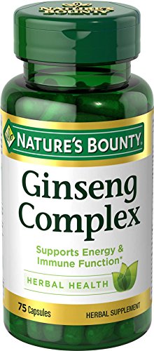 Natures Bounty Ginseng Complex Herbal Health Capsules 75 ea