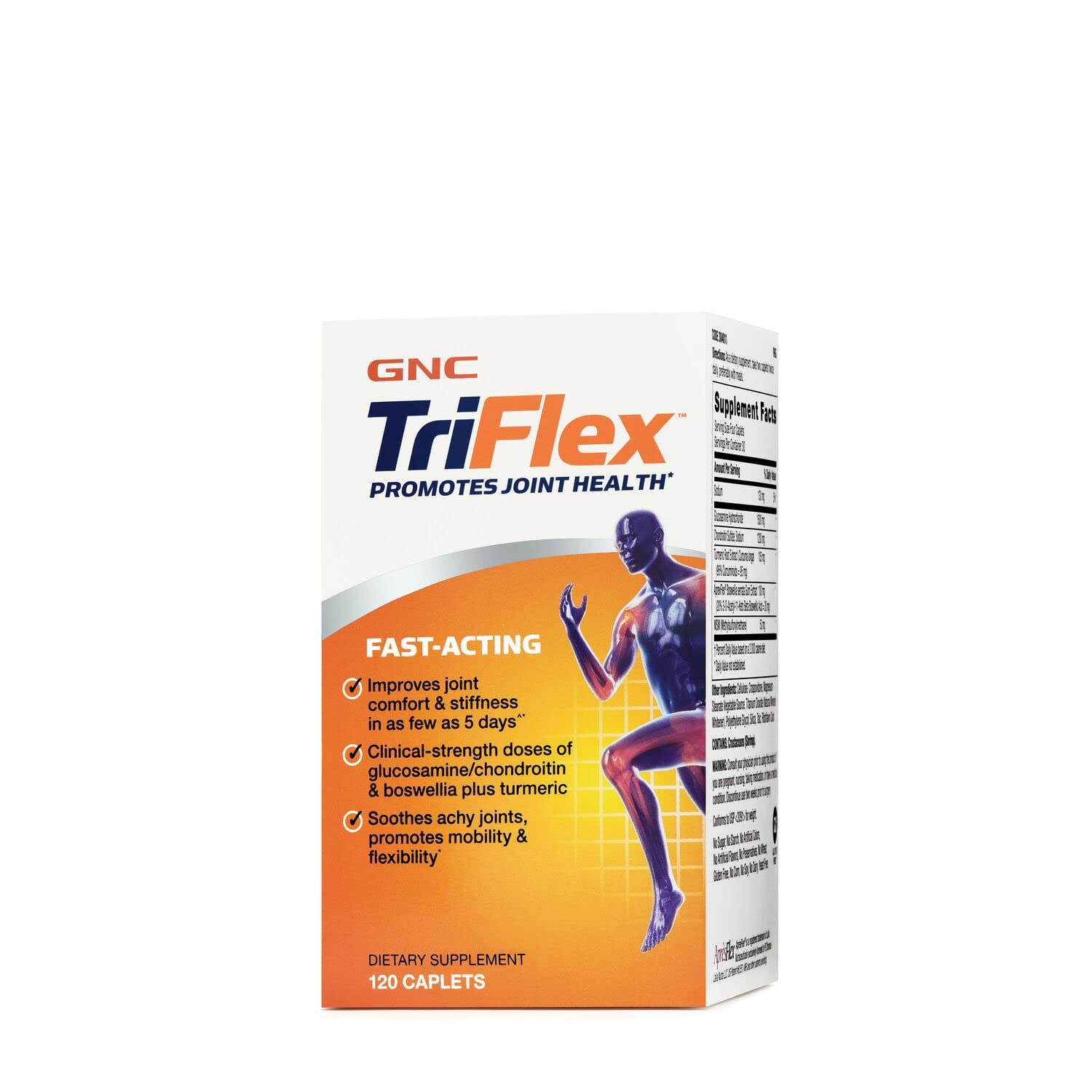 GNC TriFlex Fast-Acting | Improves Joint Comfort and Stiffness, Clinical Strength Doses of Glucosami