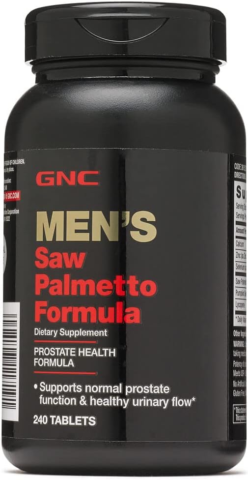 GNC Mens Saw Palmetto Formula, 240 Tablets, Supports Normal Prostate Function