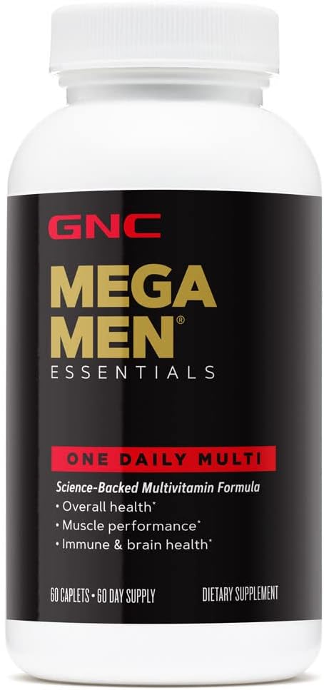 GNC Mega Men Essentials One Daily Multivitamin | Supports Overall Health and Muscle Performance | 60