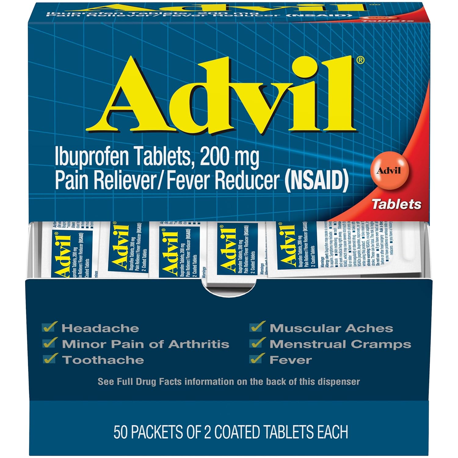 Advil Tablets Pain Reliever Re…