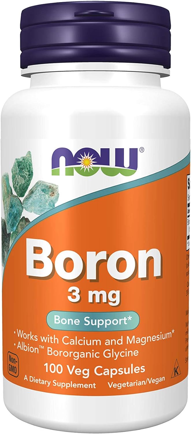 NOW Supplements, Boron 3 mg (Bororganic Glycine), Struc