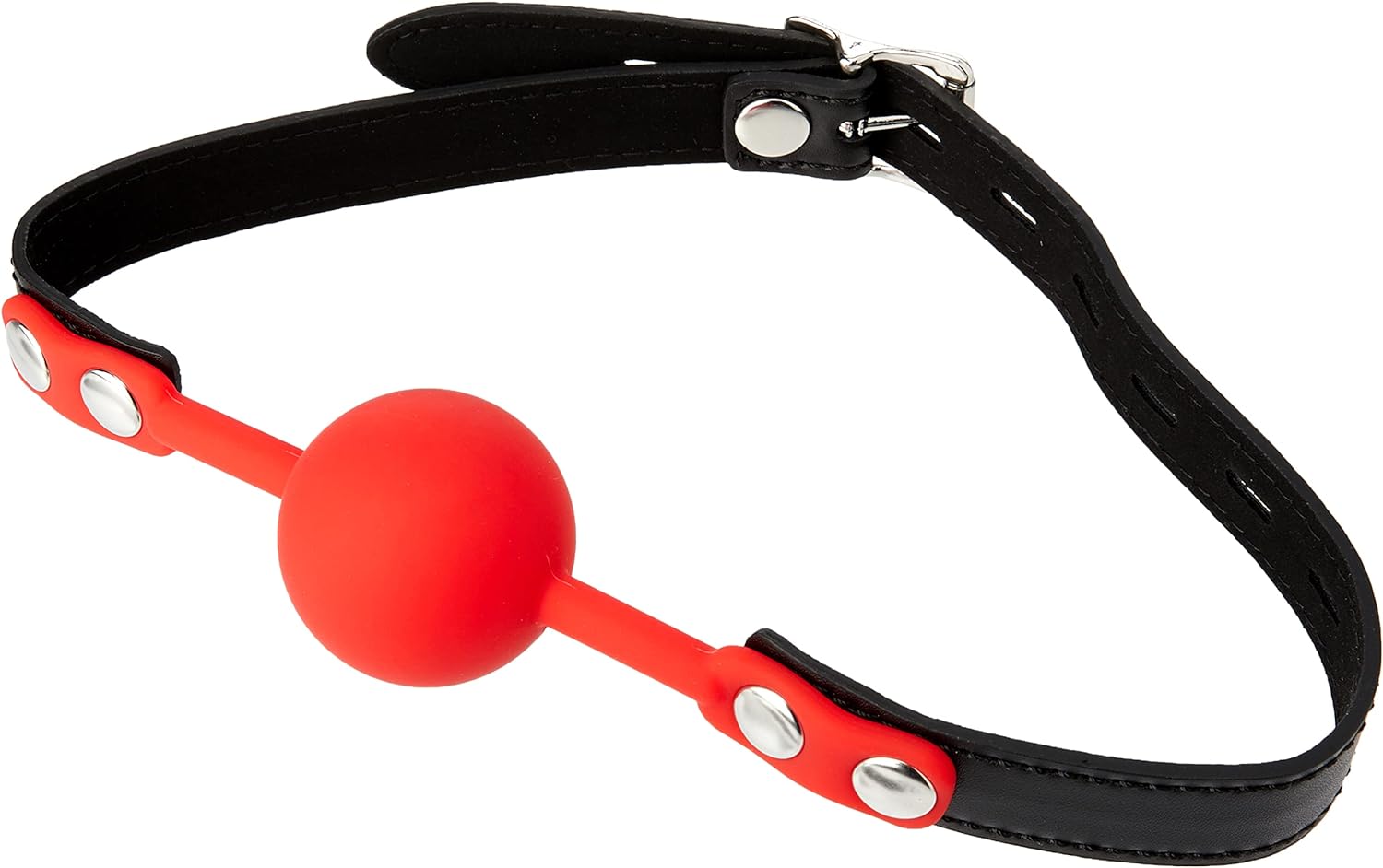 Master Series The Hush Gag Silicone Comfort Ball Gag, Red (ad685)