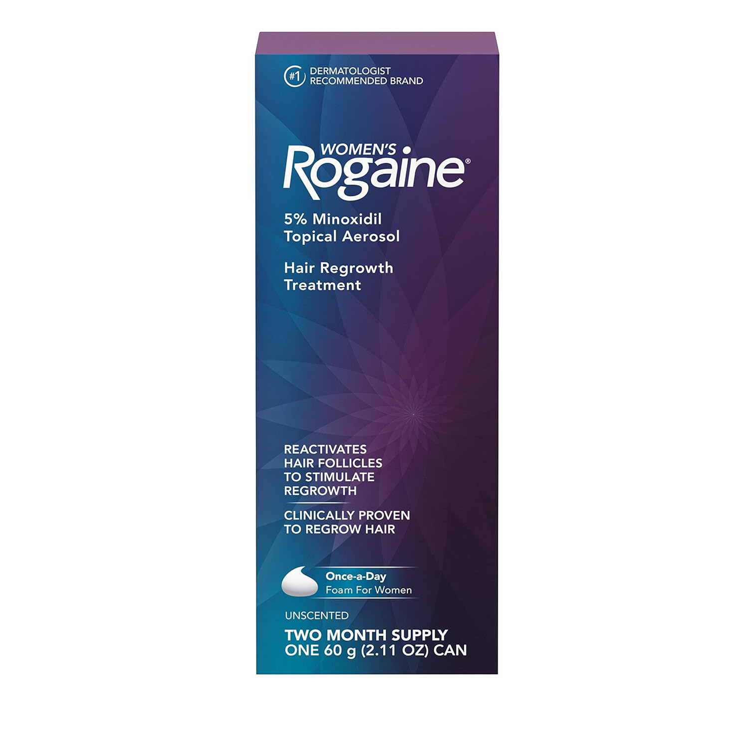 Women's Rogaine 5% Minoxidil Foam for Hair Thinning and