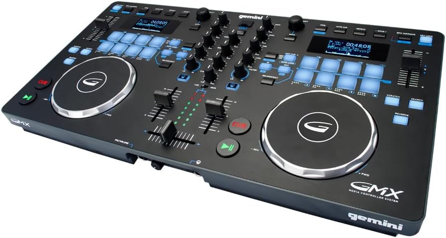 Gemini Sound GMX Versatile DJ Controller & Media Player - Compact USB/MIDI System with VirtualDJ