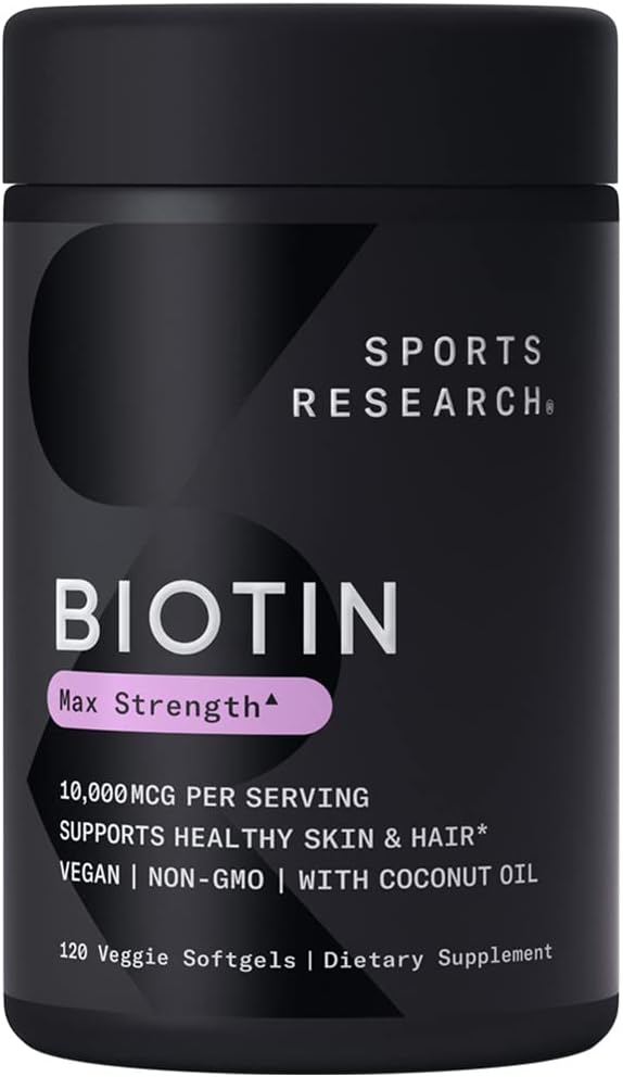 Sports Research Extra Strength Vegan Biotin (Vitamin B)