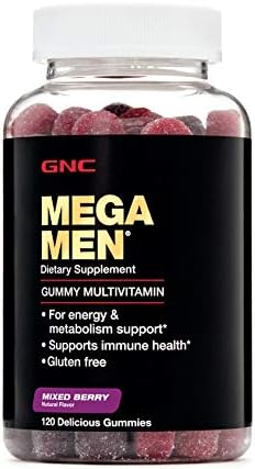 GNC Mega Men Gummy Multivitamin 120 Gummies - Mixed Berry