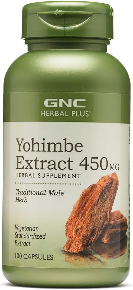 GNC Herbal Plus Yohimbe Extract 450 mg (100 Capsules)
