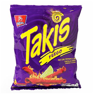 Takis Fuego Hot Chili Pepper & Lime Tortilla Chips 