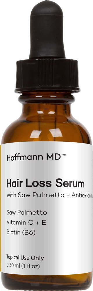 Hoffmann MD , Premium Hair Loss Prevention with DHT Blockers , Natural Formula with Biotin + Saw Pal