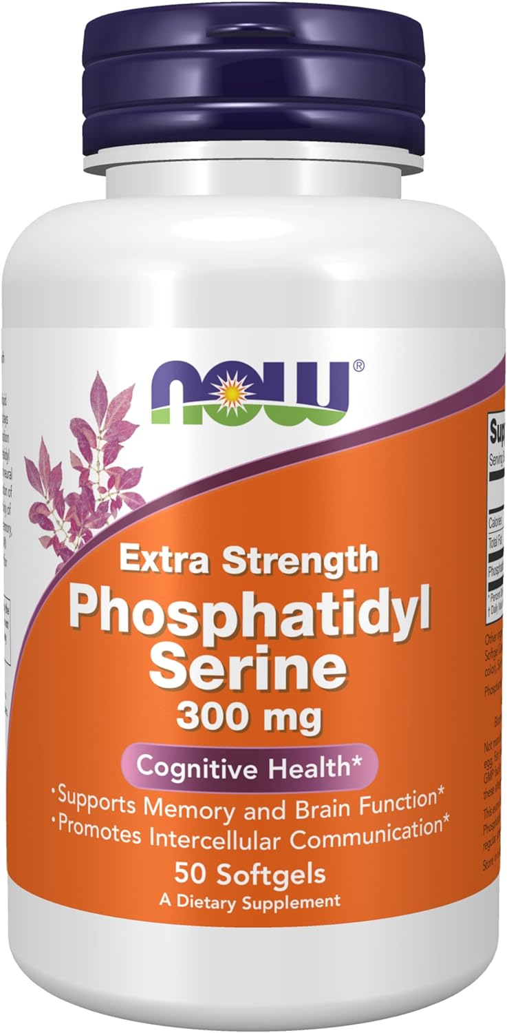 NOW Supplements, Phosphatidyl Serine 300 mg, Extra Strength, with Phospholipid compound derived from