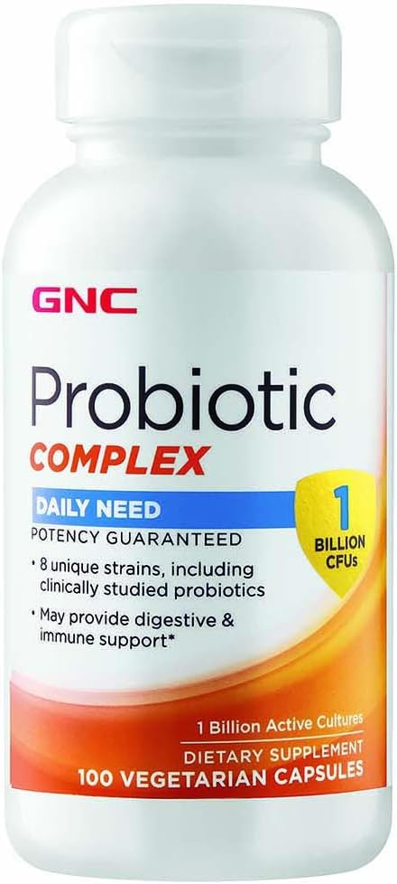 GNC Probiotic Complex Daily Need with 1 Billion CFUs, 100 Capsules, Daily Probiotic Support