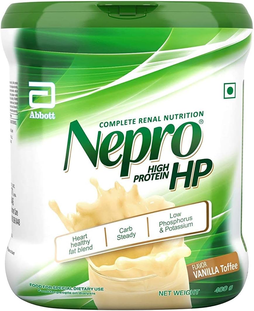 Nepro Hp Abbott Powder Vanila - Carb Steady Nutrition High Energy Feed - 400 Gm (Pack Of 2)