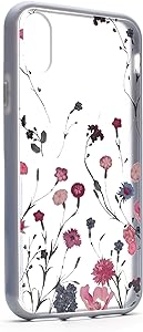AcePlus Floral Print Clear Hard-Shell iPhone Case