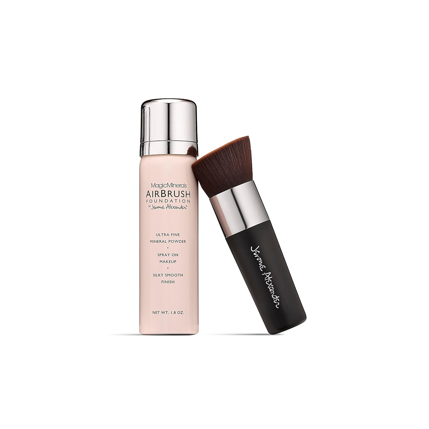 MagicMinerals AirBrush Foundation by Jerome Alexander – 2pc Set with Airbrush Foundation and Kabuk