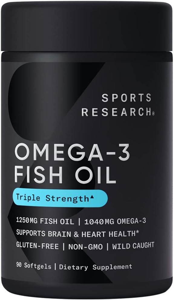 Sports Research Triple Strength Omega 3 Fish Oil - Burp