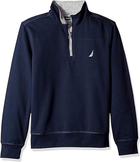 Nautica Men's 1/4 Zip Pieced Fleece Sweatshirt