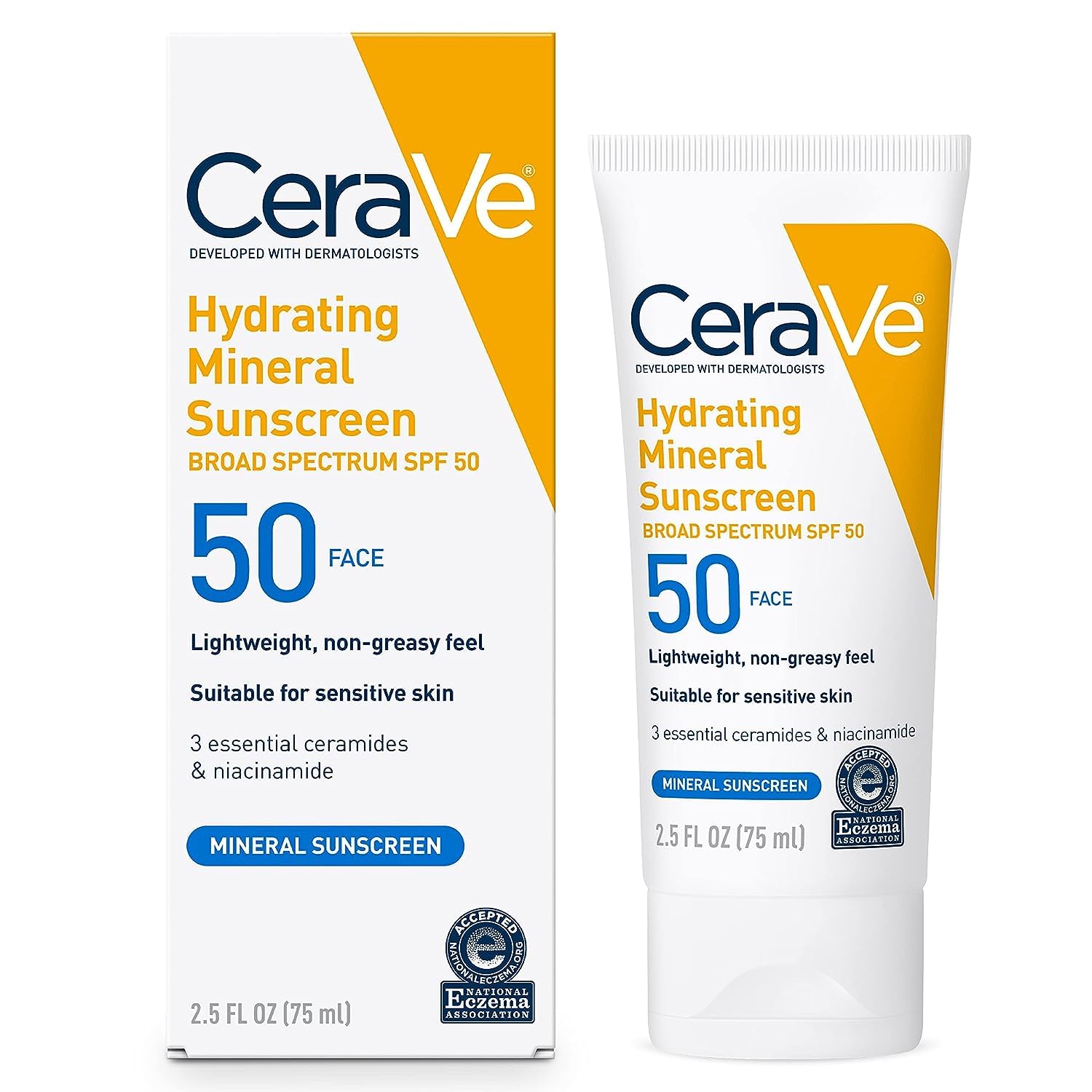 CeraVe 100% Mineral Sunscreen SPF 50 | F…