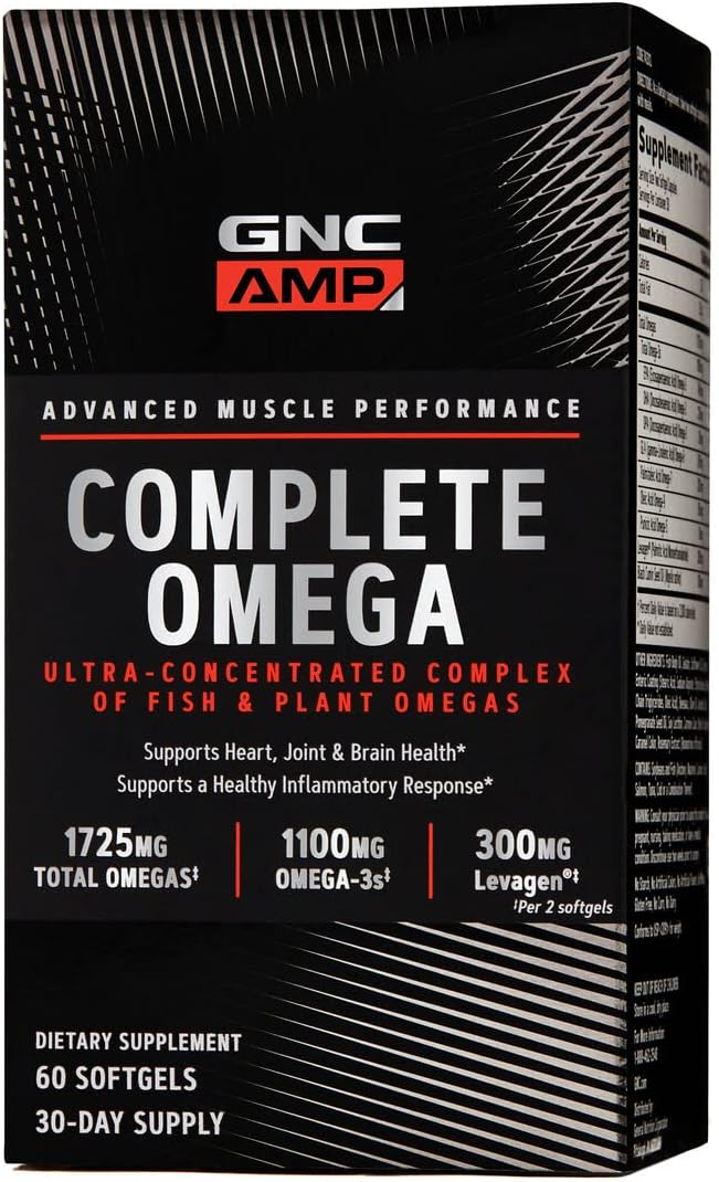 GNC AMP Complete Omega, 60 Softgels, Sup…
