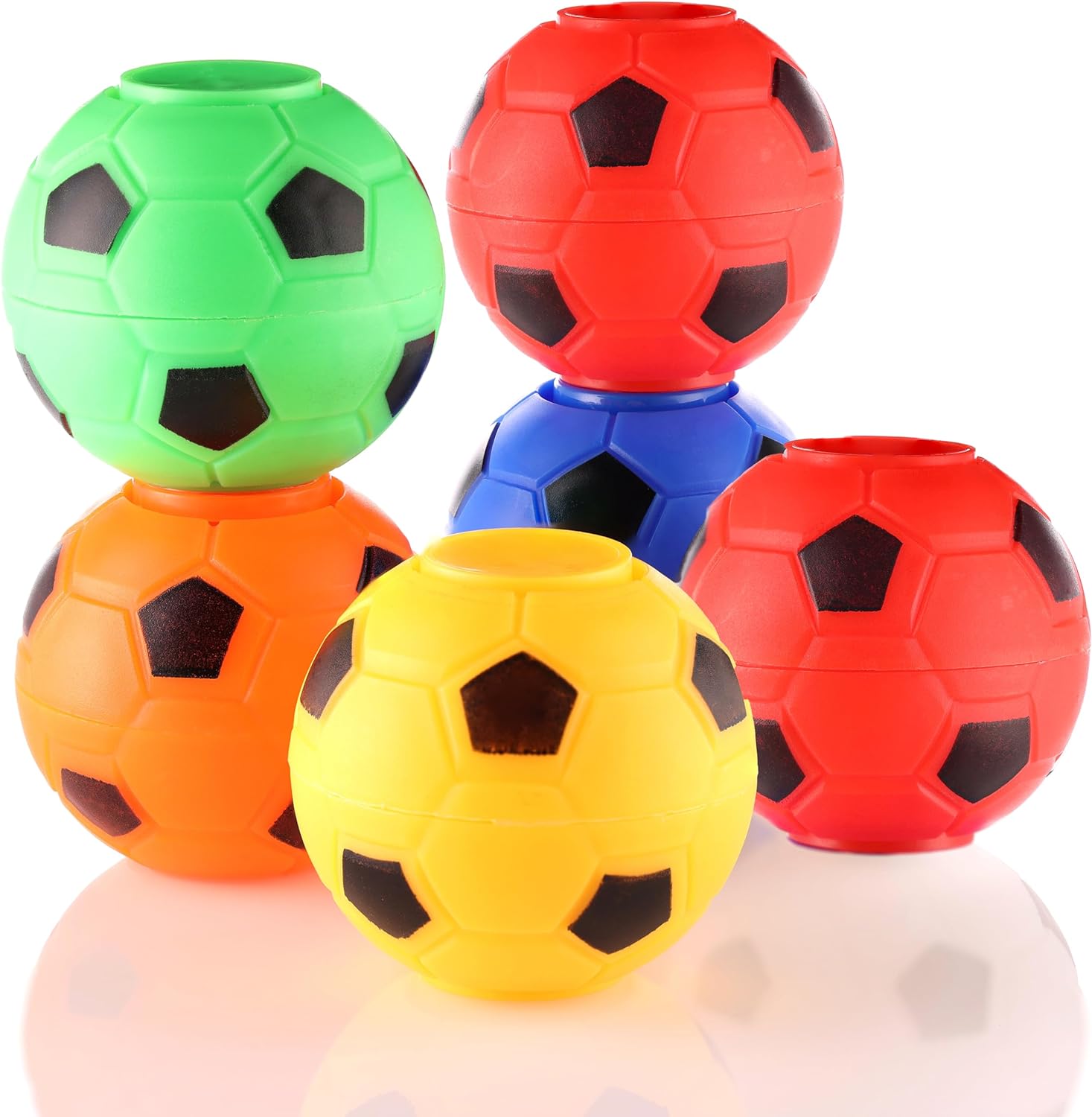 Entervending Fidget Spinners - 2 Inch Stress Balls - 36 Pcs Soccer Party Favors - Large Fidget Spinn