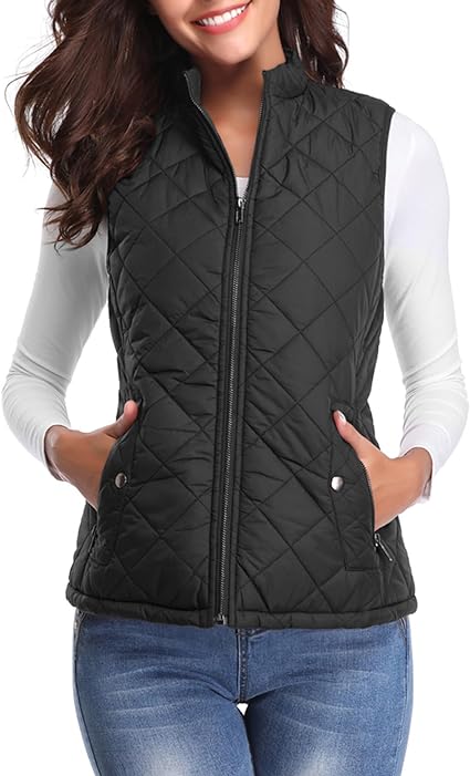 Fuinloth Women's Quilted Vest,…