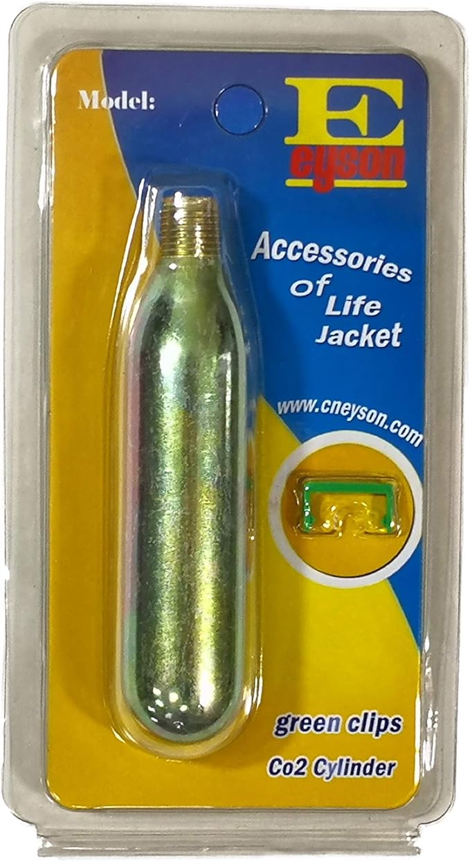 Premium CO2 Cartridge for Life Jacket - Manual Version CO2 Rearming Kit Cylinder Tank Canister for I