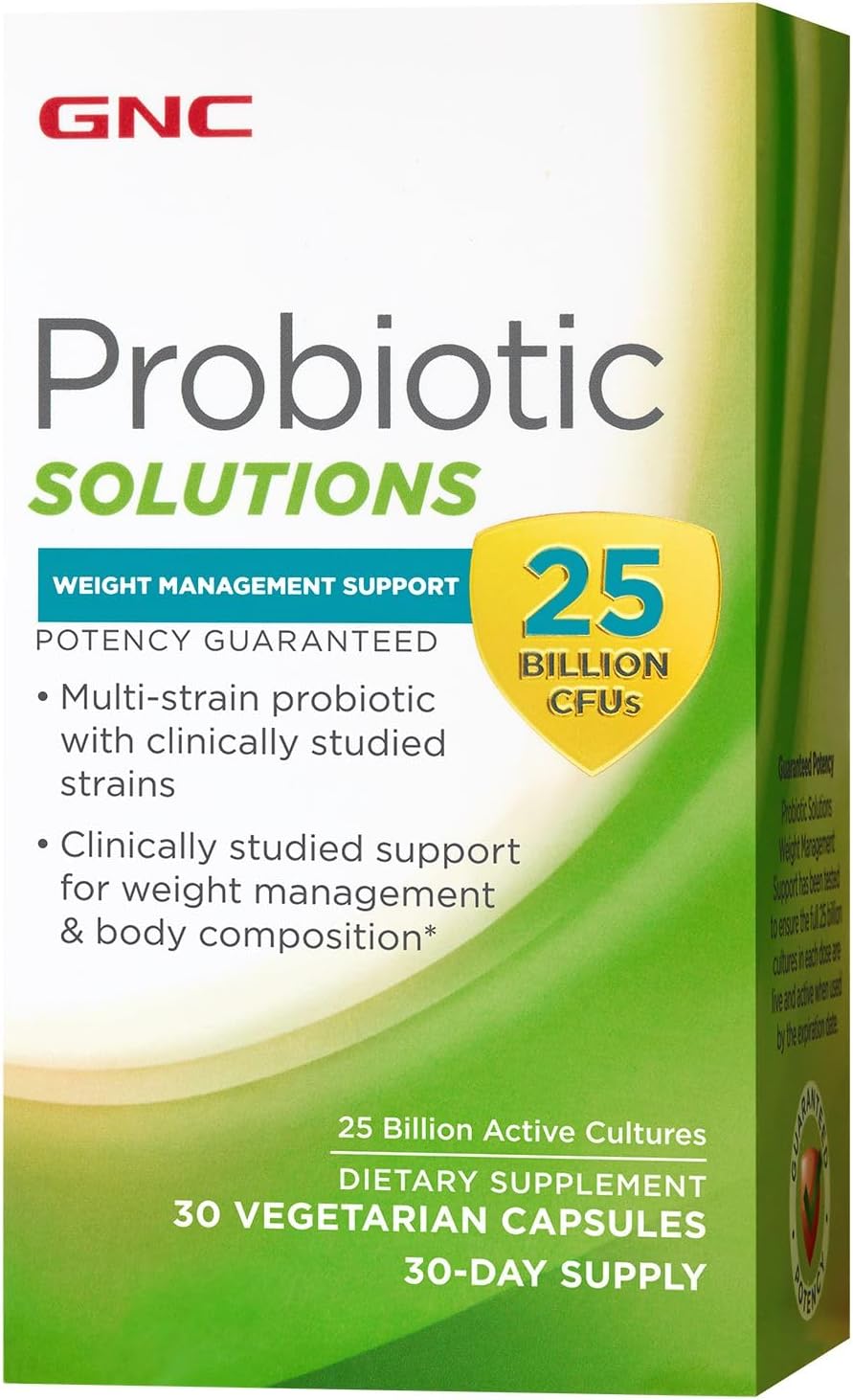 GNC Probiotic Solutions Weight Management Support with 25 Billion CFUs | Contains Clinically Studied