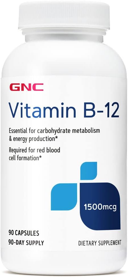 GNC Vitamin B-12 1500mcg, 90 Capsules, S…