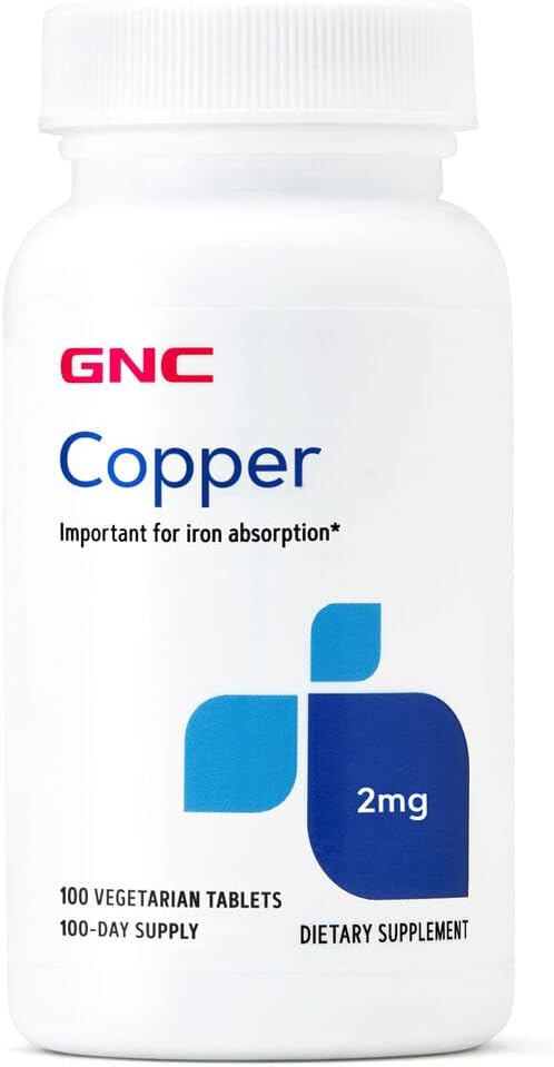 GNC Copper 2 mg 100 Vegetarian Tablets