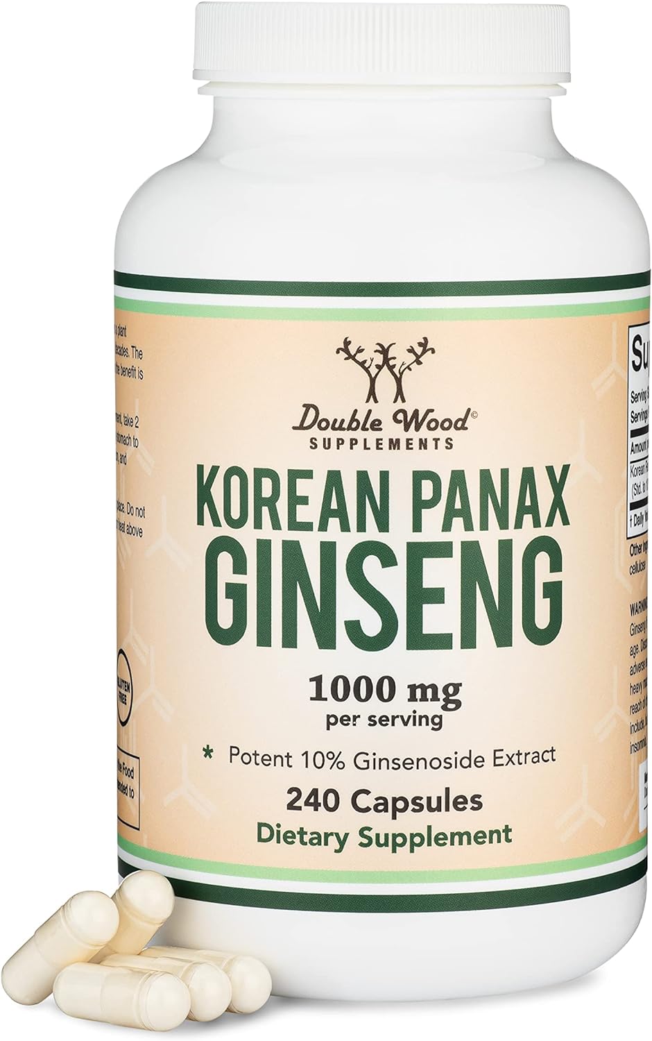 Ginseng Capsules (Korean Red Ginseng Extract, Panax Gin