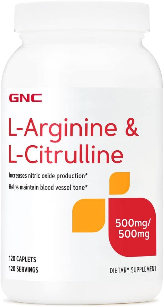 GNC L-Arginine & L-Citrulline 500mg/500mg, 120 Capl