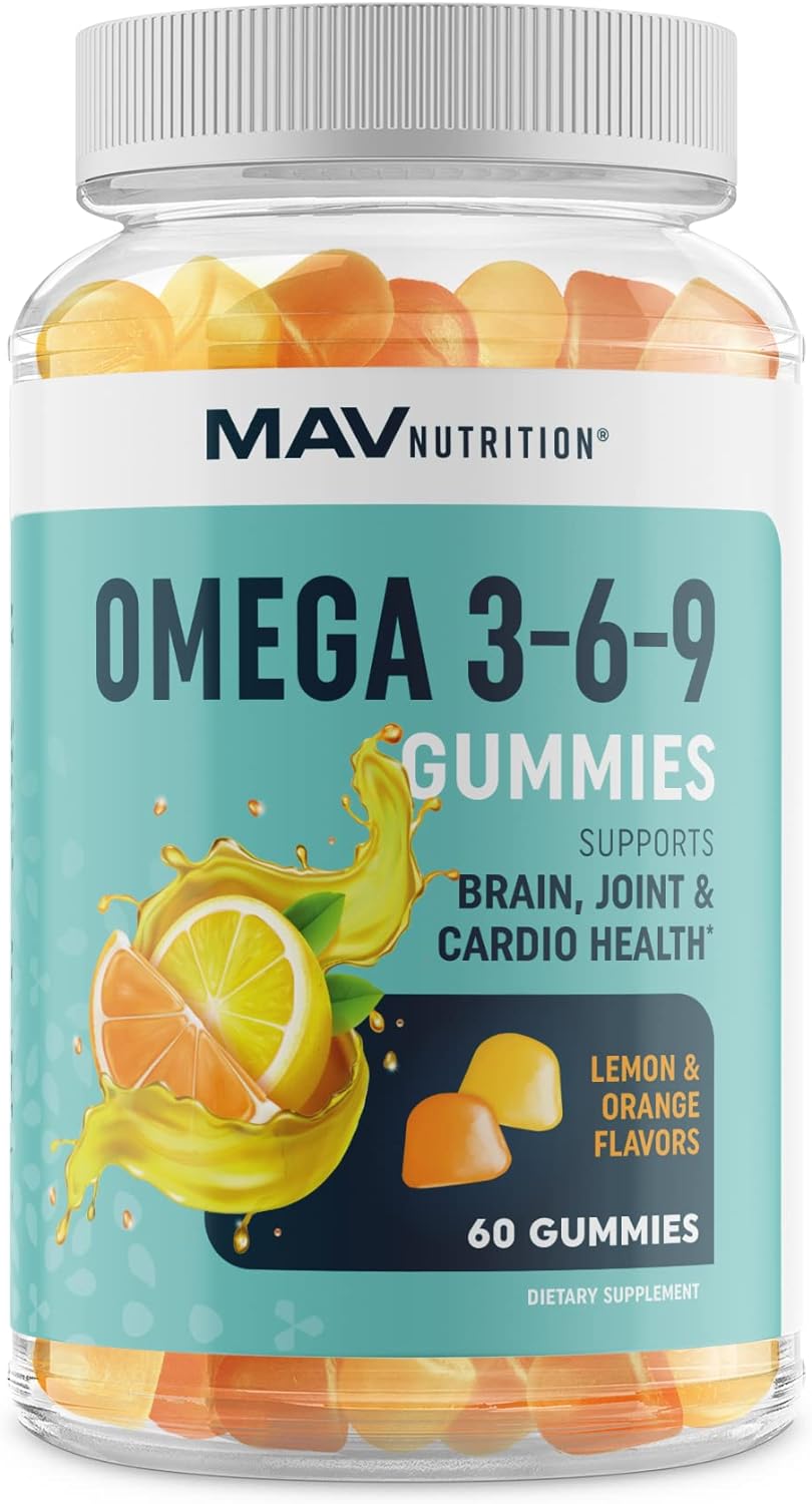 Omega 3 6 9 + DHA Gummies | Plant-Based Triple Omegas from Chia Seed Oil | with 50mg of DHA from Alg