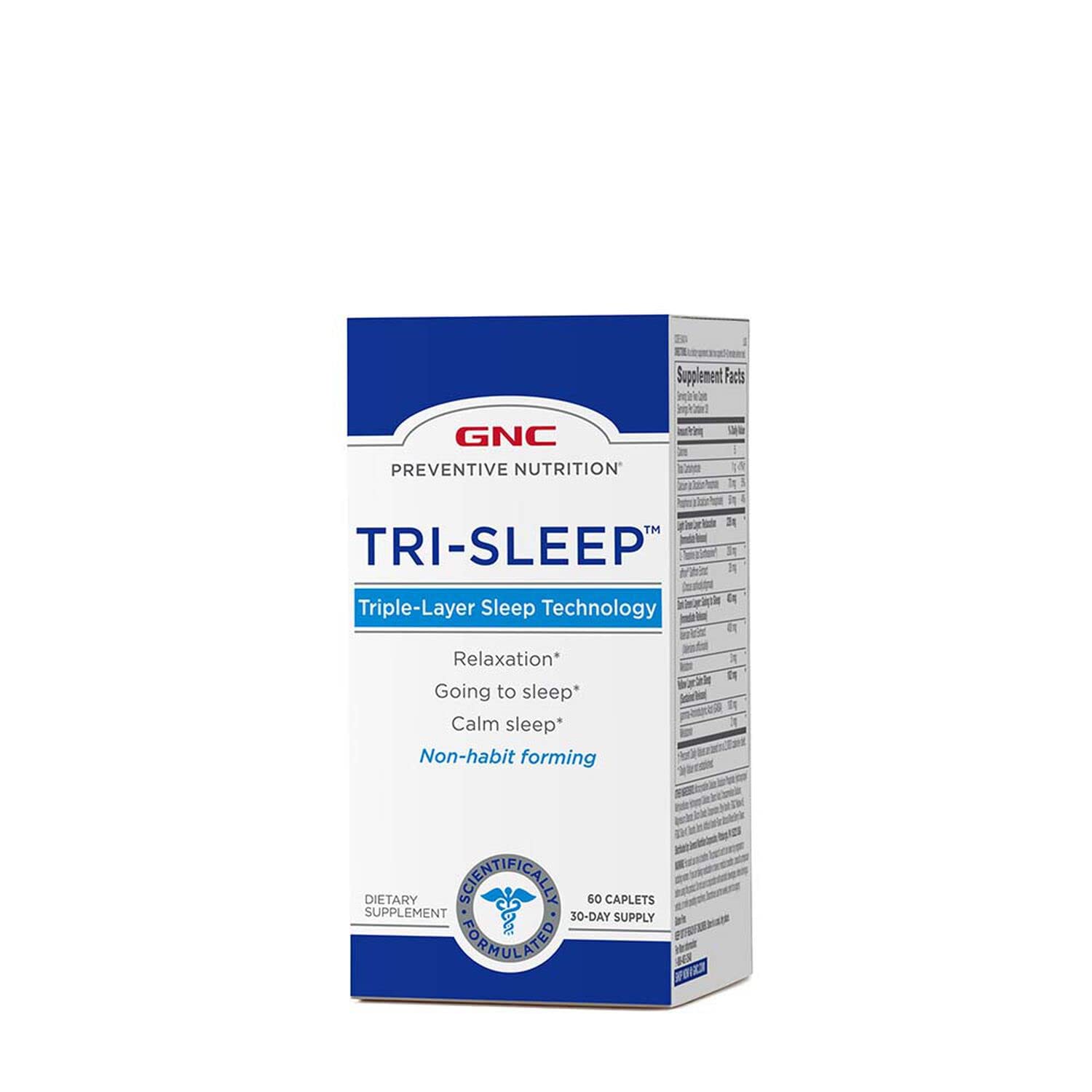 GNC Preventive Nutrition Tri-Sleep - 60 Caplets