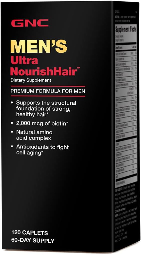 GNC Mens Ultra NourishHair Supplement - 120 Caplets