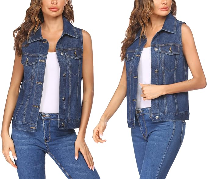 Chainscroll Women's Denim Vest…