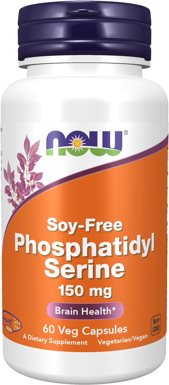 NOW Supplements, Soy-Free Phosphatidyl Serine (150mg), Brain Health*, 60 Veg Capsules
