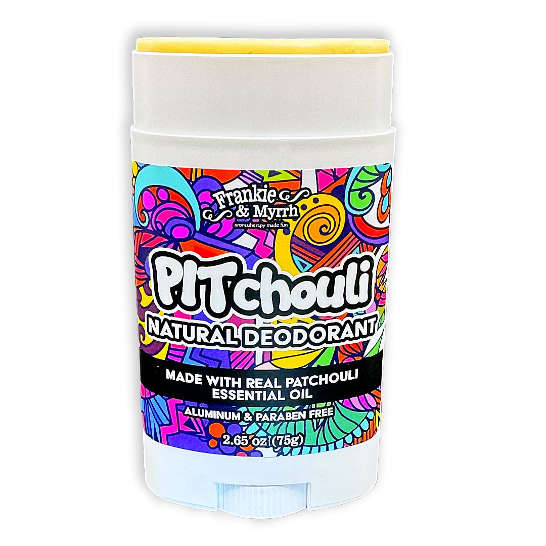 Frankie and Myrrh PITchouli | Natural Patchouli Deodorant Women and Men Real Essential Oils Aluminum