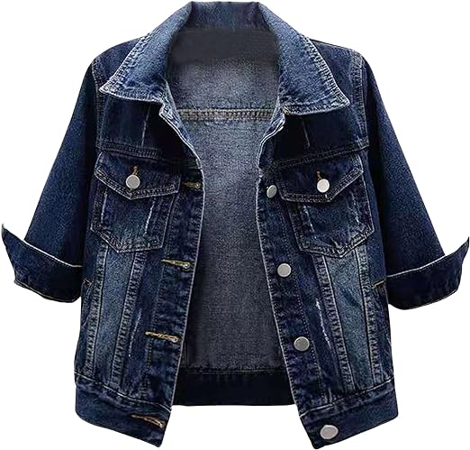 Mundoven Cropped Denim Jacket …