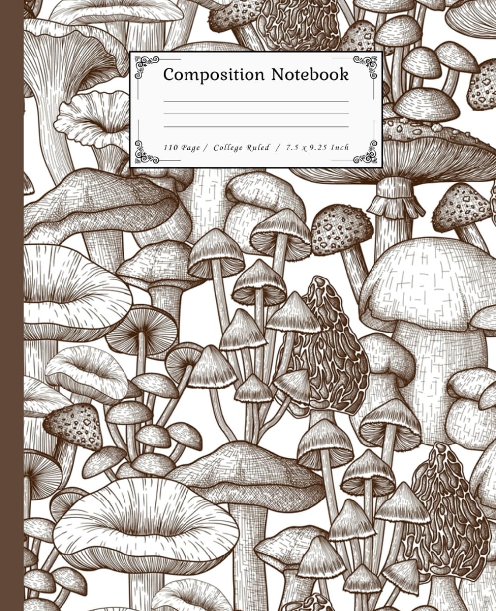 Composition Notebook: Mushroom Wide Rule…