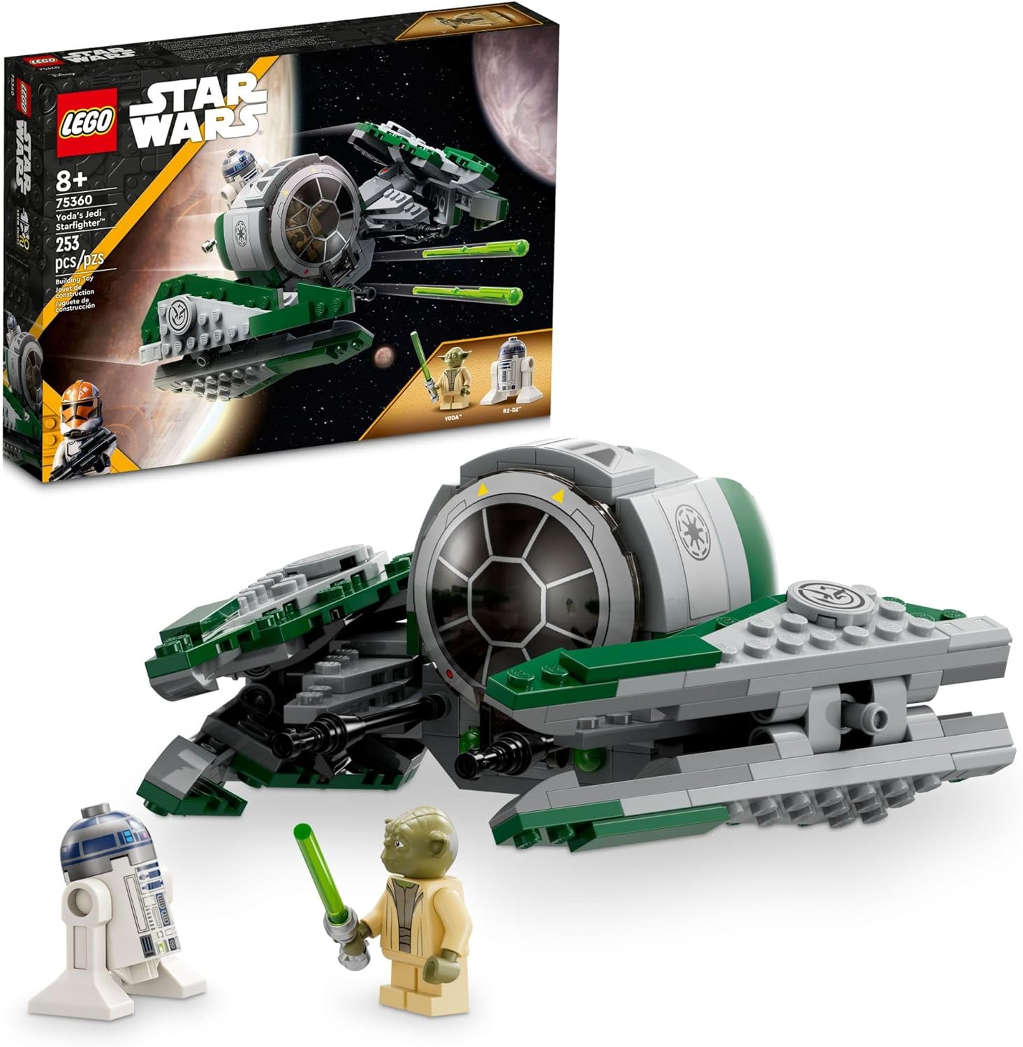 LEGO Star Wars: The Clone Wars Yoda s Jedi Starfighter 75360 Star Wars Collectible for Kids Featurin