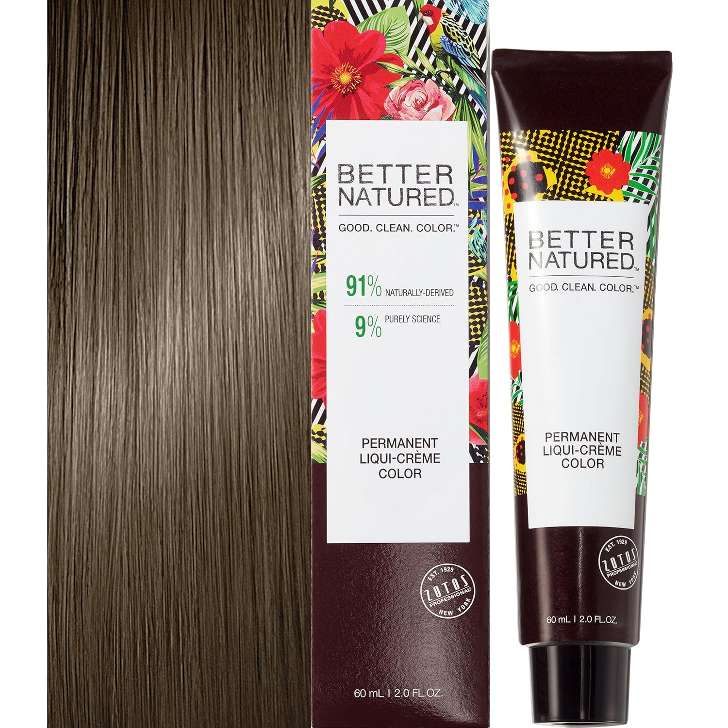 Better Natured Permanent 7A Medium Ash Blonde Hair Color Dye - Naturally-derived, Vegan & 100% G