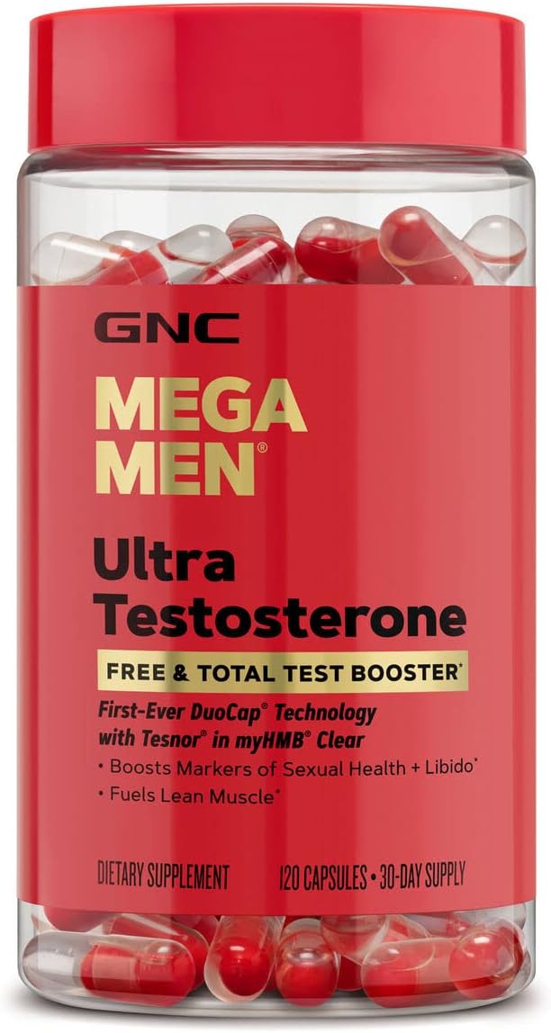 GNC Mega Men Mega Men - Ultra Testosterone Free & Total Test Booster - 120 Capsules