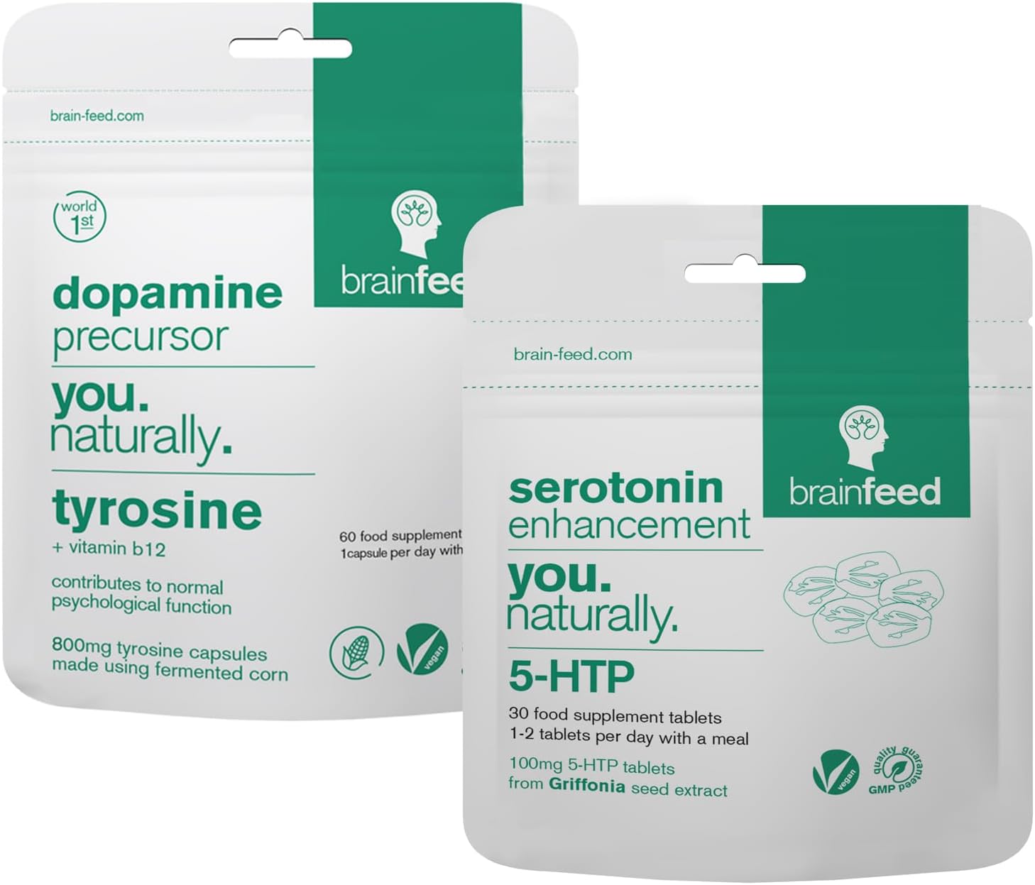Serotonin and Dopamine Supplements |Mood Support & Motivation Supplements | 5HTP 100mg Tablets +