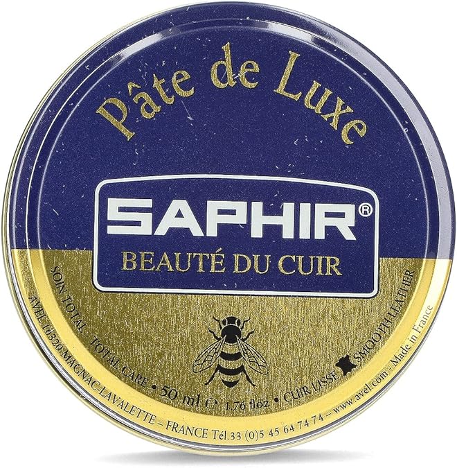 Saphir Shoe Polish Wax Pate De Luxe 50ml Made in France