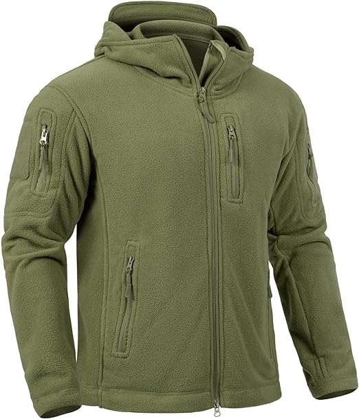 CARWORNIC Men's Tactical Hooded Fleece Jackets