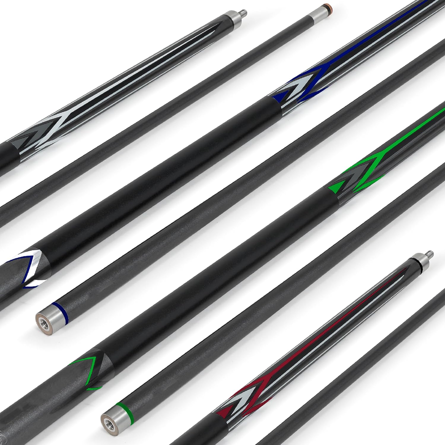 EastPoint Sports Masterton Billiard Cue 4 Pack - Includes Four 2-Piece 58" Billiard Cues with L