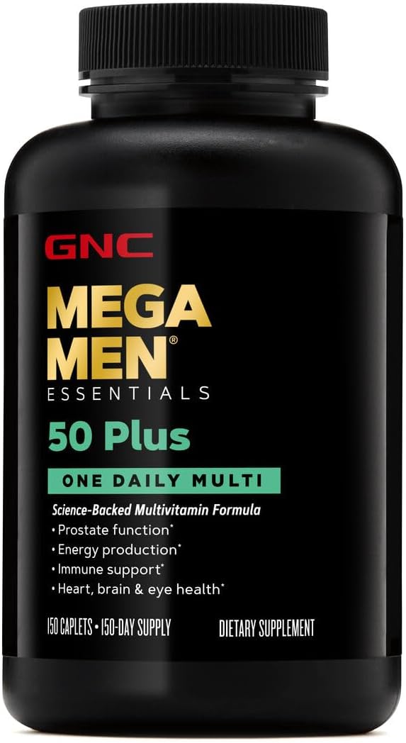 GNC Mega Men 50 Plus One Daily Multi - 150 Caplets (150 Servings)