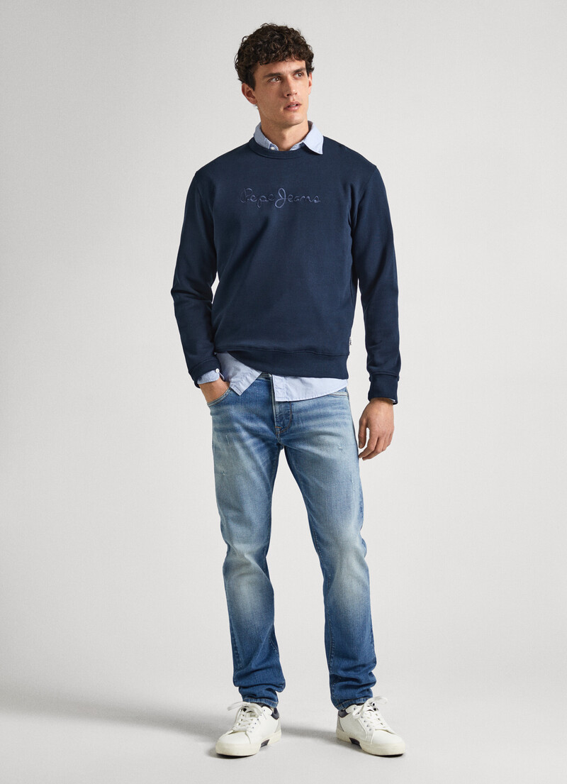 Pepe Jeans TAPER FIT MID-RISE JEANS - STANLEY Color: DENIM