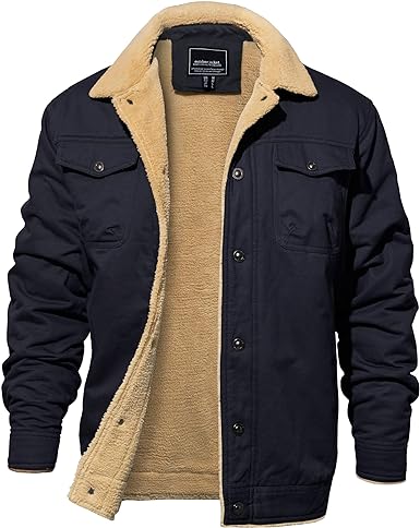 EKLENTSON Men's Winter Jacket Thick Thermal Cotton Warm